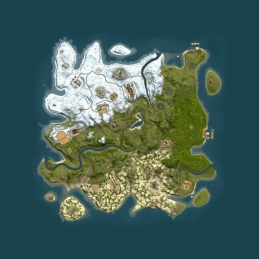 Rust map seed 1068659150, 4000x4000m top-down preview
