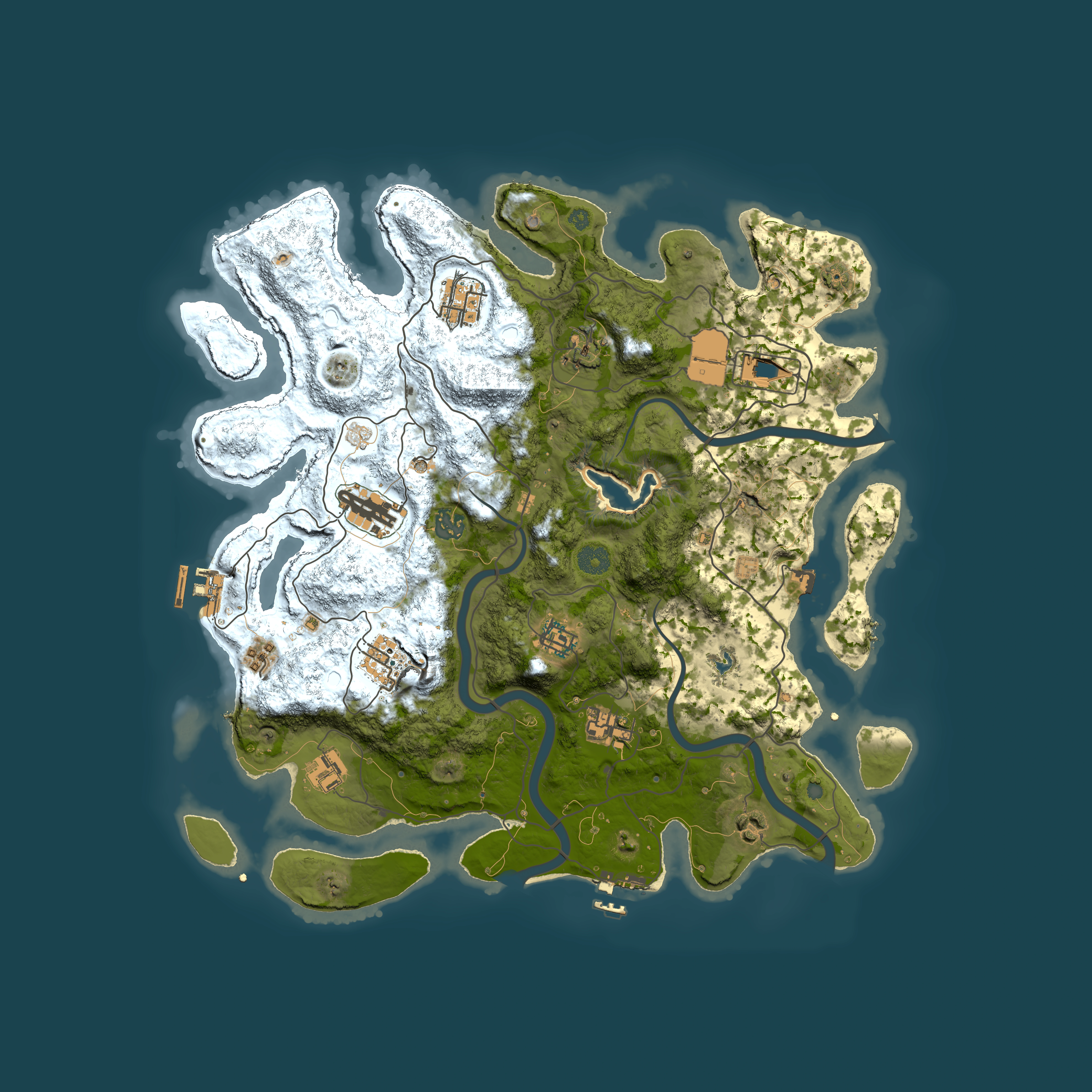 Full top-down render of Rust map seed 1177968252, 4000x4000m