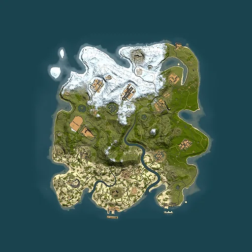 Rust map seed 720990418, 3550x3550m top-down preview