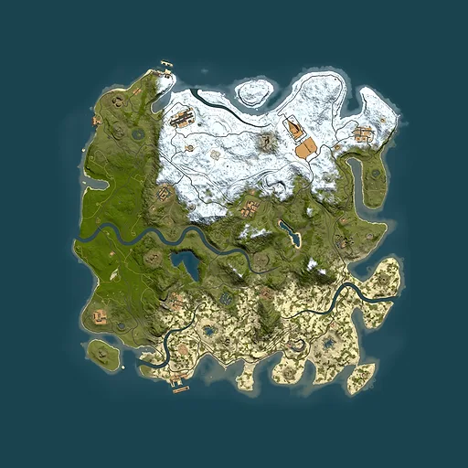 Rust map seed 2035974075, 4500x4500m top-down preview