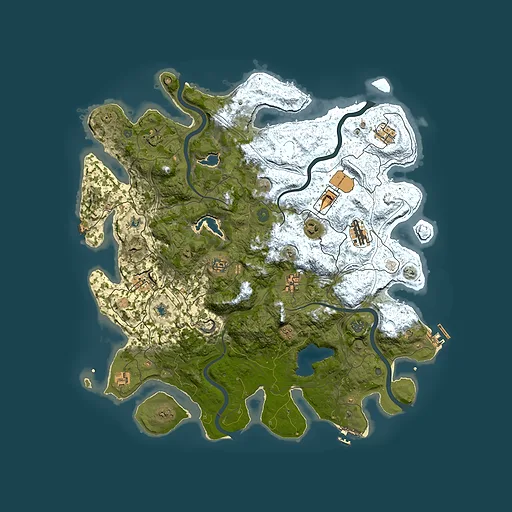 Rust map seed 206060650, 4600x4600m top-down preview