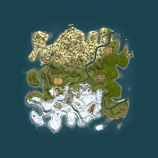 Rust map seed 923574627, 3600x3600m top-down preview