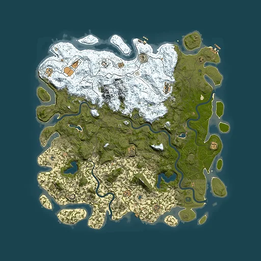 Rust map seed 1459795918, 5800x5800m top-down preview
