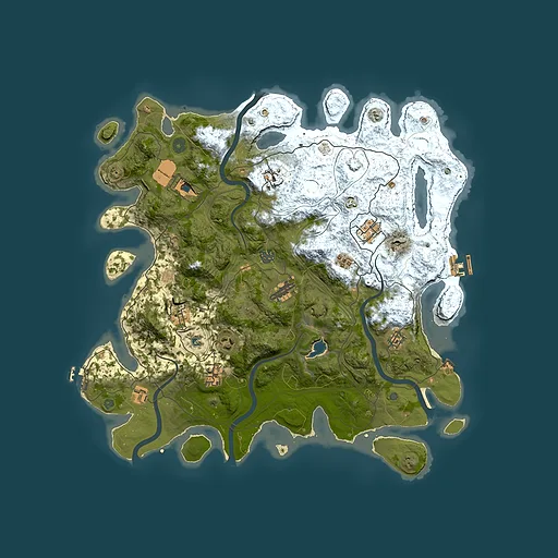 Rust map seed 51425975, 4400x4400m top-down preview