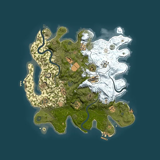 Rust map seed 361973878, 3650x3650m top-down preview