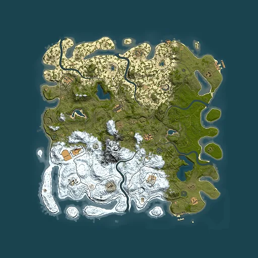 Rust map seed 582739325, 5000x5000m top-down preview