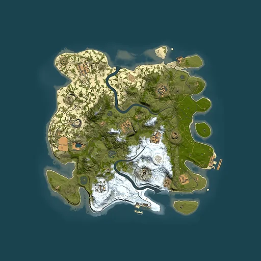 Rust map seed 1868306076, 3600x3600m top-down preview