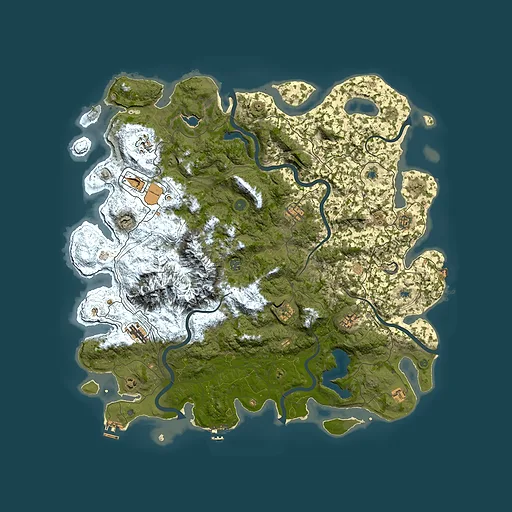 Rust map seed 1662394748, 5250x5250m top-down preview