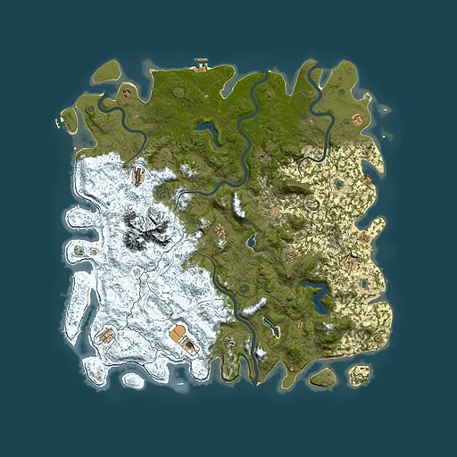 Rust map seed 245492755, 5800x5800m top-down preview