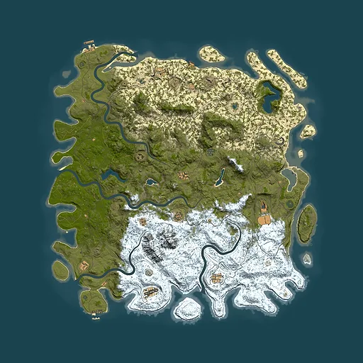 Rust map seed 917521300, 6000x6000m top-down preview