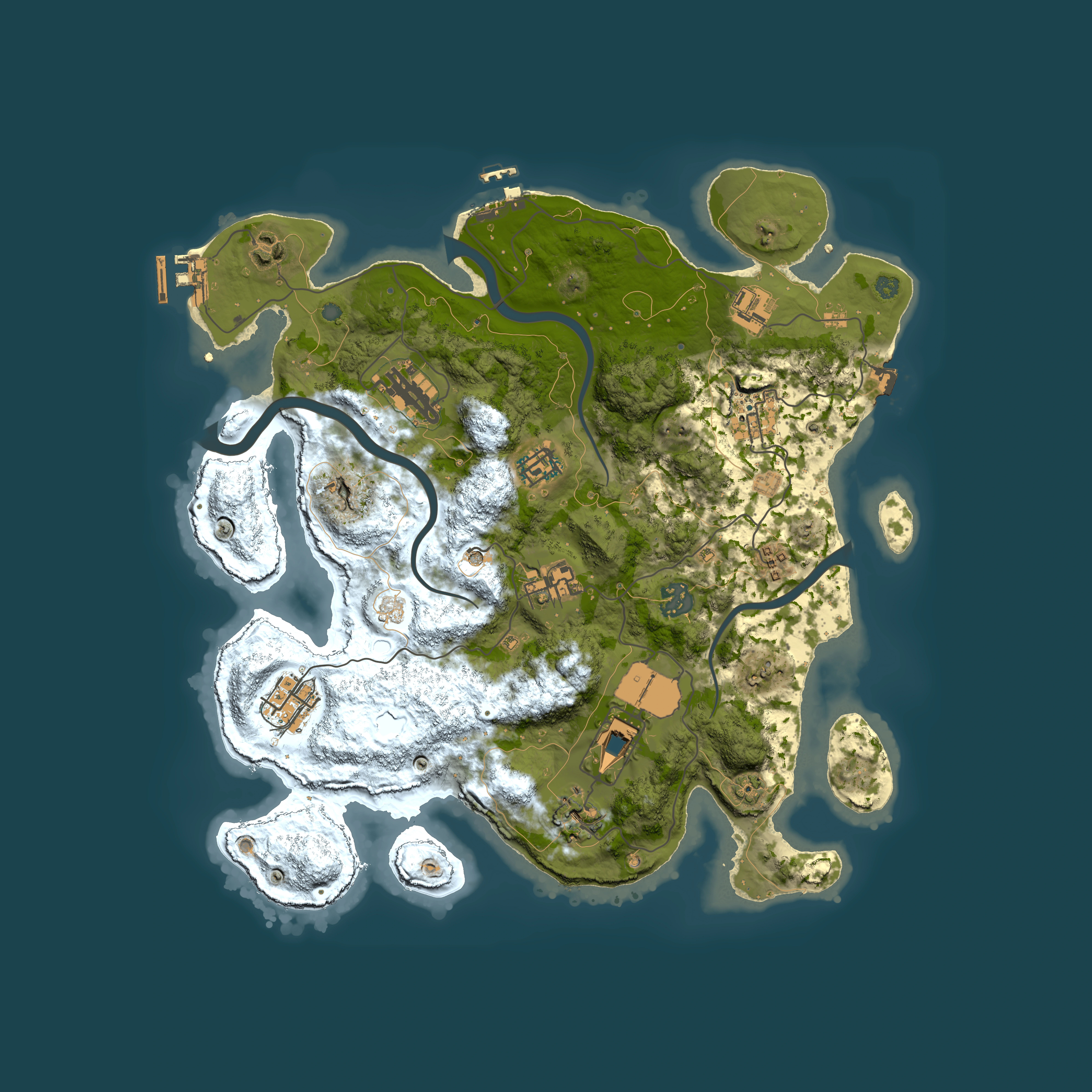 Full top-down render of Rust map seed 781810523, 3550x3550m