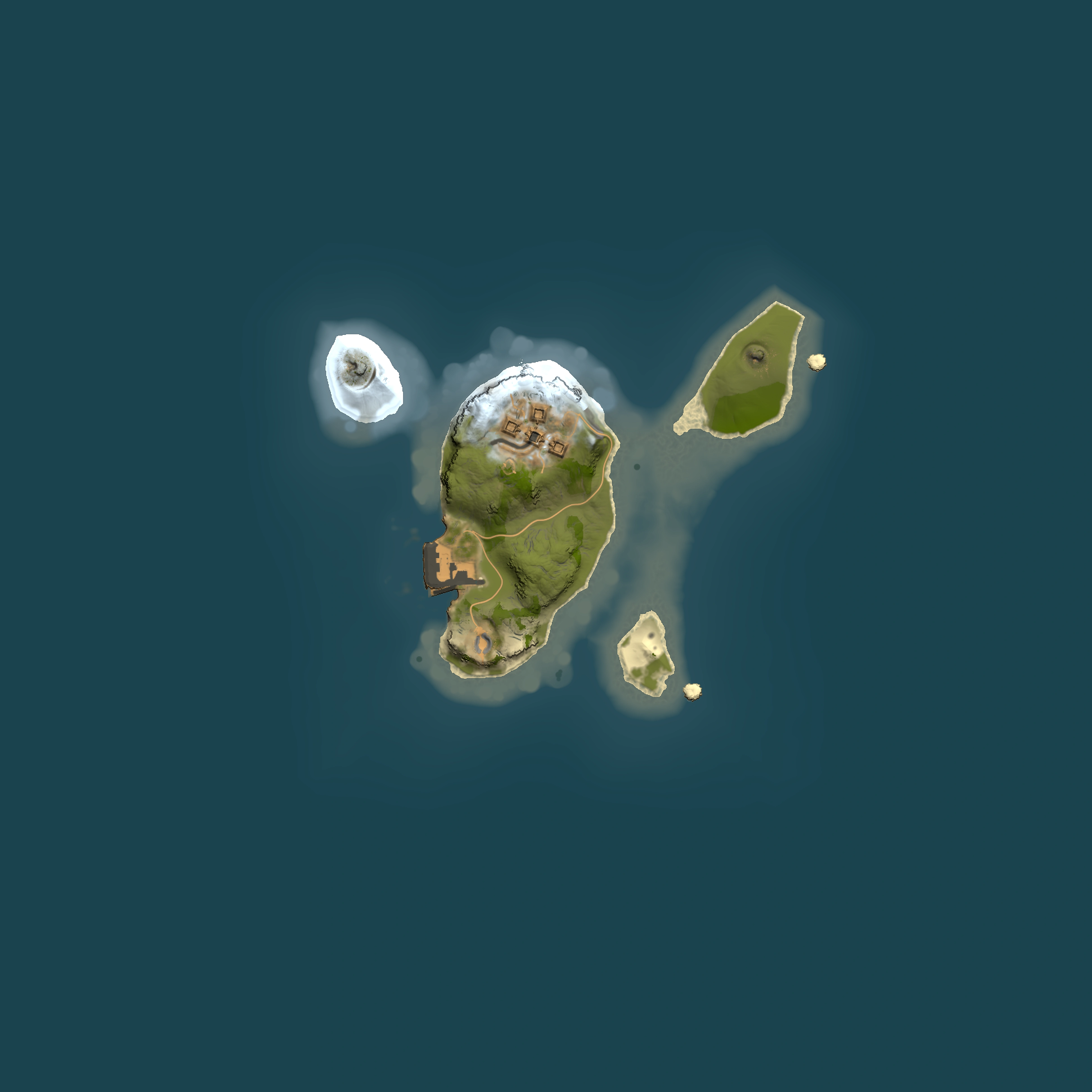 Full top-down render of Rust map seed 761140074, 1500x1500m