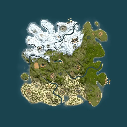 Rust map seed 361081955, 4100x4100m top-down preview
