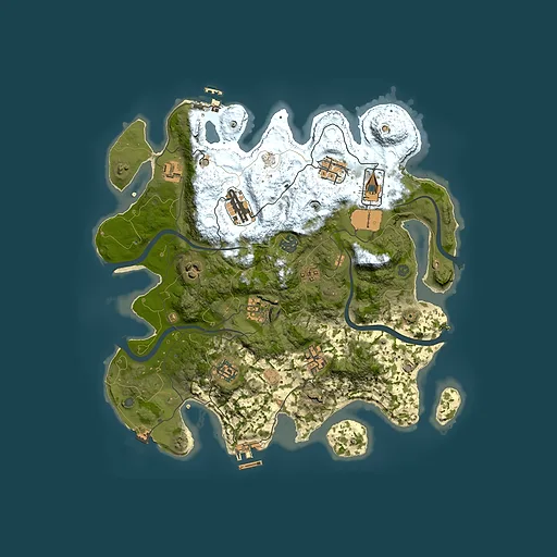 Rust map seed 807073356, 3600x3600m top-down preview