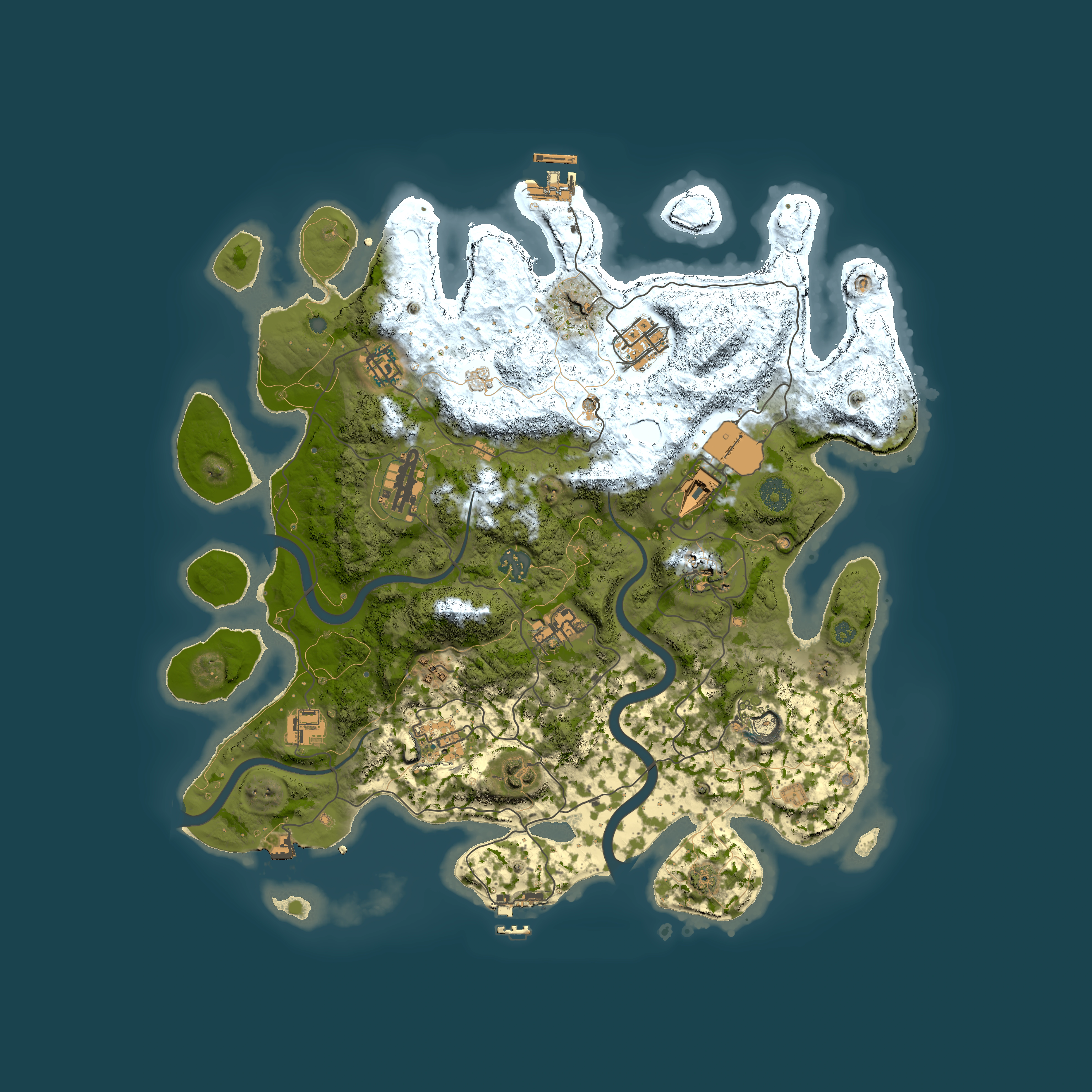 Full top-down render of Rust map seed 1579998373, 3900x3900m