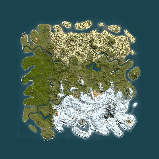 Rust map seed 1429897924, 5850x5850m top-down preview