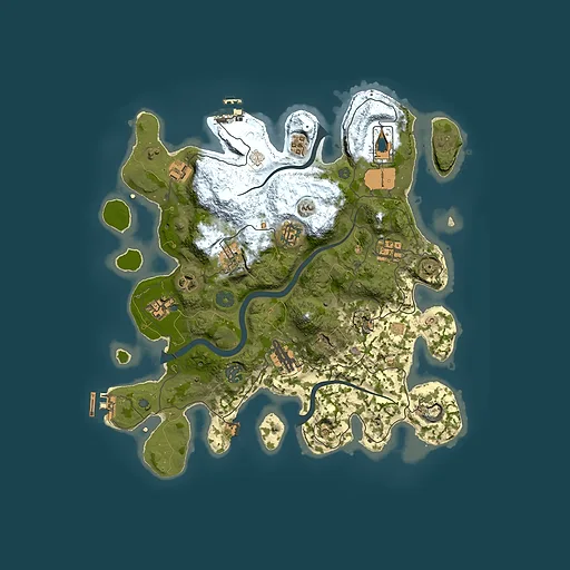 Rust map seed 1065810041, 3600x3600m top-down preview