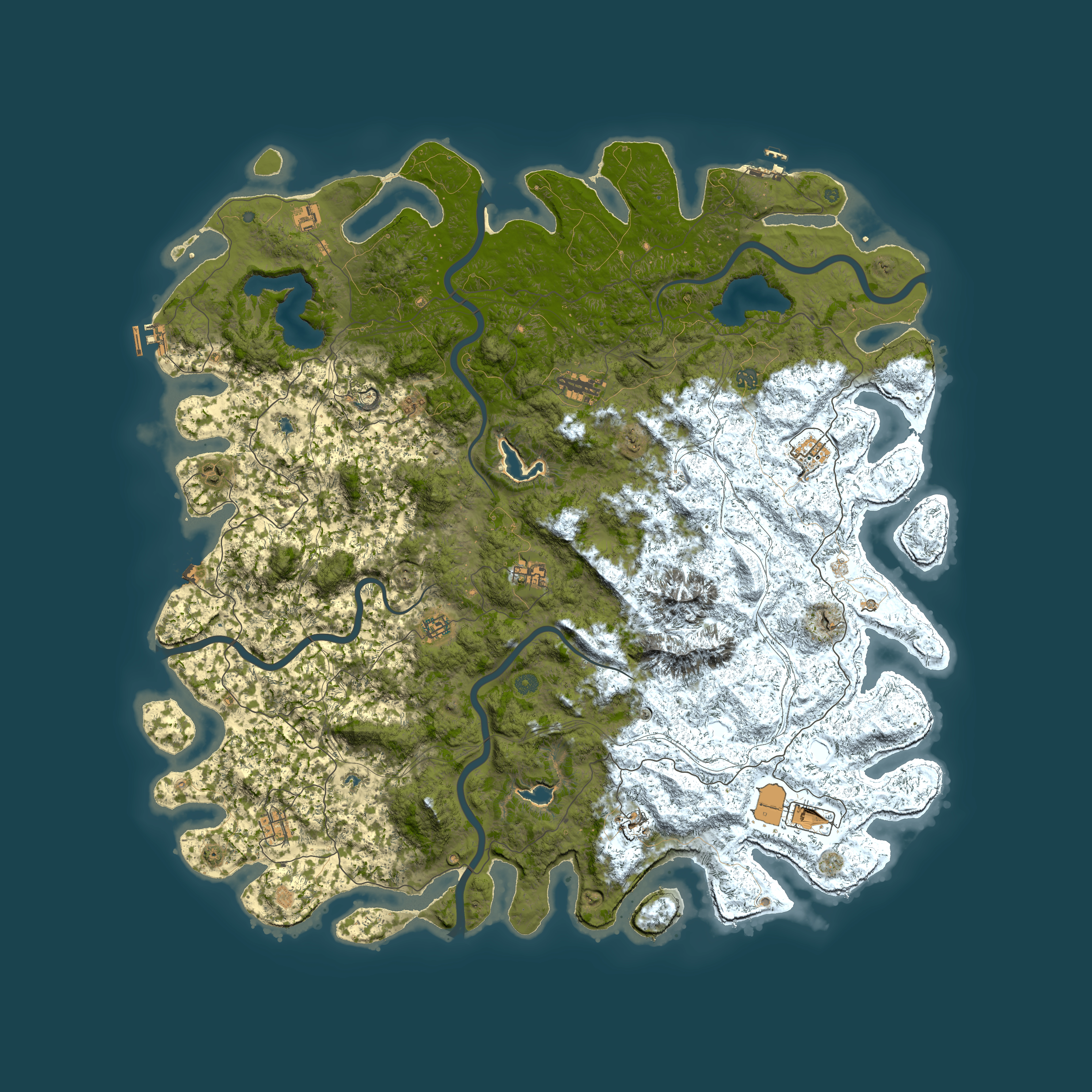 Full top-down render of Rust map seed 1277311243, 5900x5900m