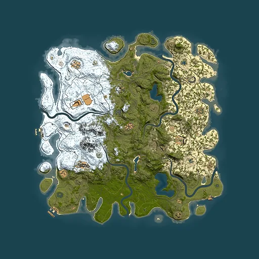 Rust map seed 210324006, 5050x5050m top-down preview