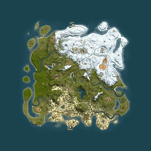 Rust map seed 1411126159, 4650x4650m top-down preview