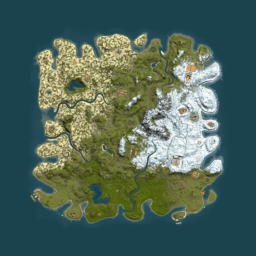 Rust map seed 140116176, 5800x5800m top-down preview