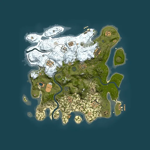 Rust map seed 275829304, 3750x3750m top-down preview