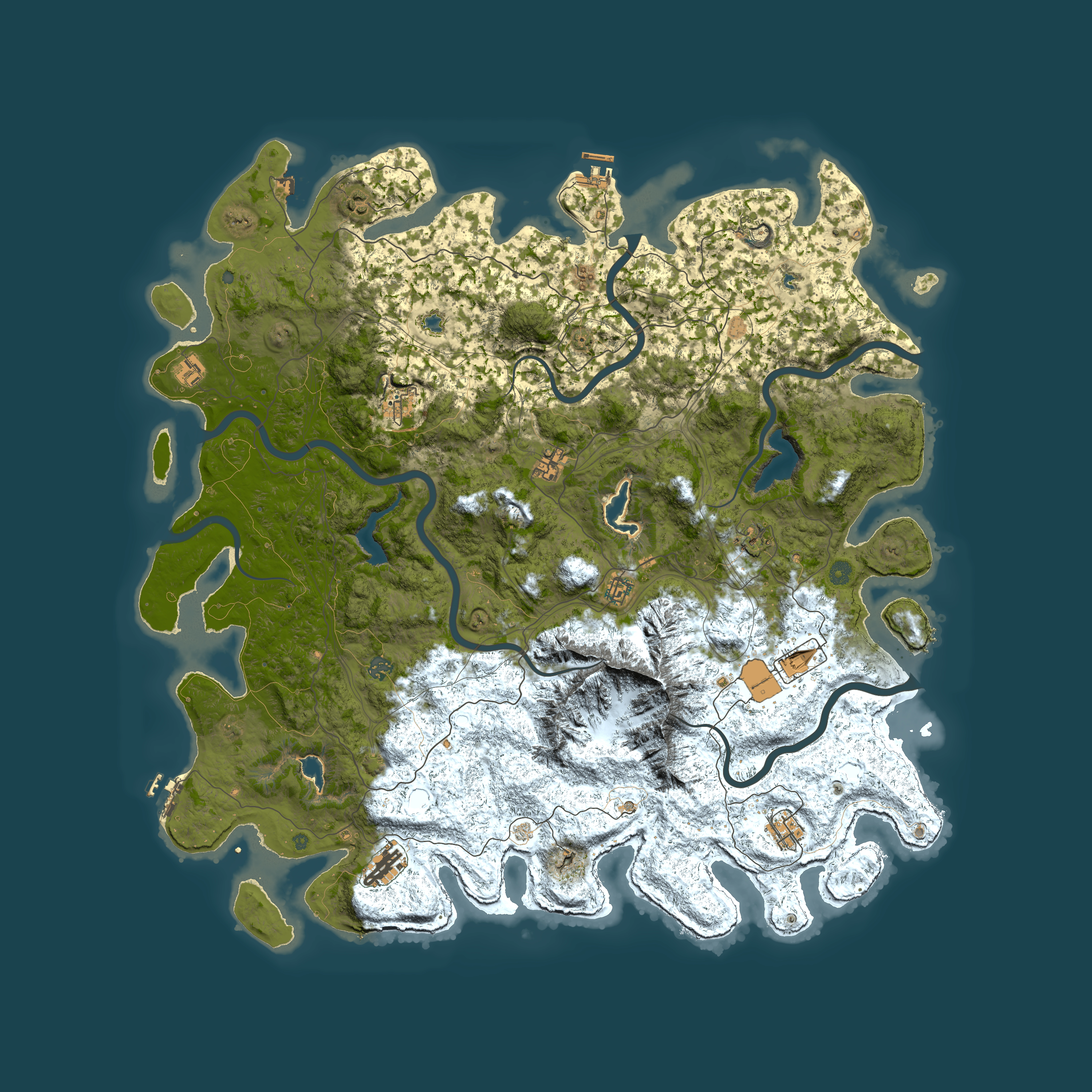 Full top-down render of Rust map seed 1718517838, 5500x5500m