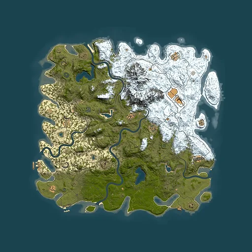 Rust map seed 1236404715, 5450x5450m top-down preview