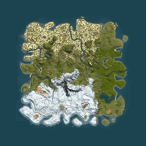 Rust map seed 1838786477, 5450x5450m top-down preview
