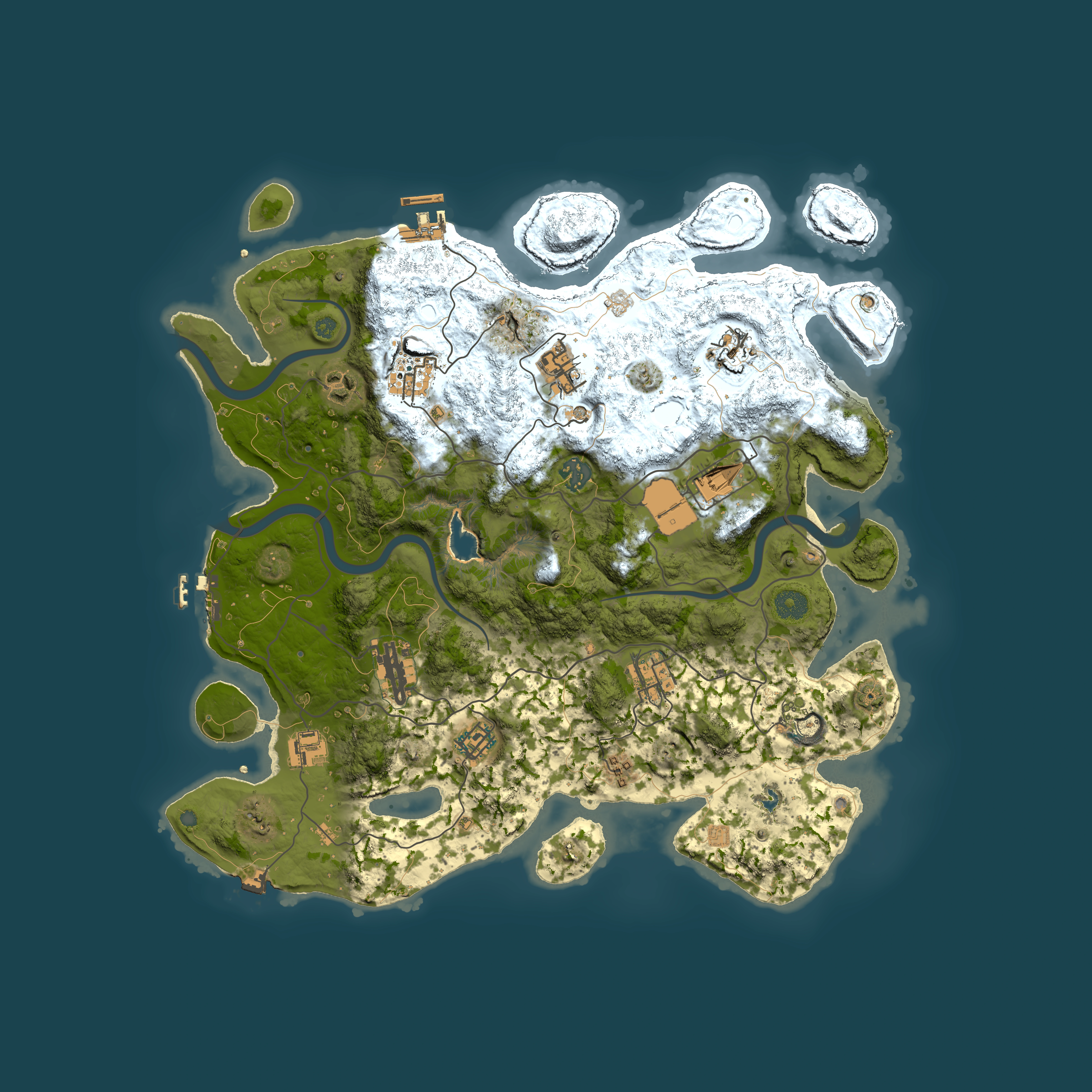 Full top-down render of Rust map seed 1249904604, 4000x4000m