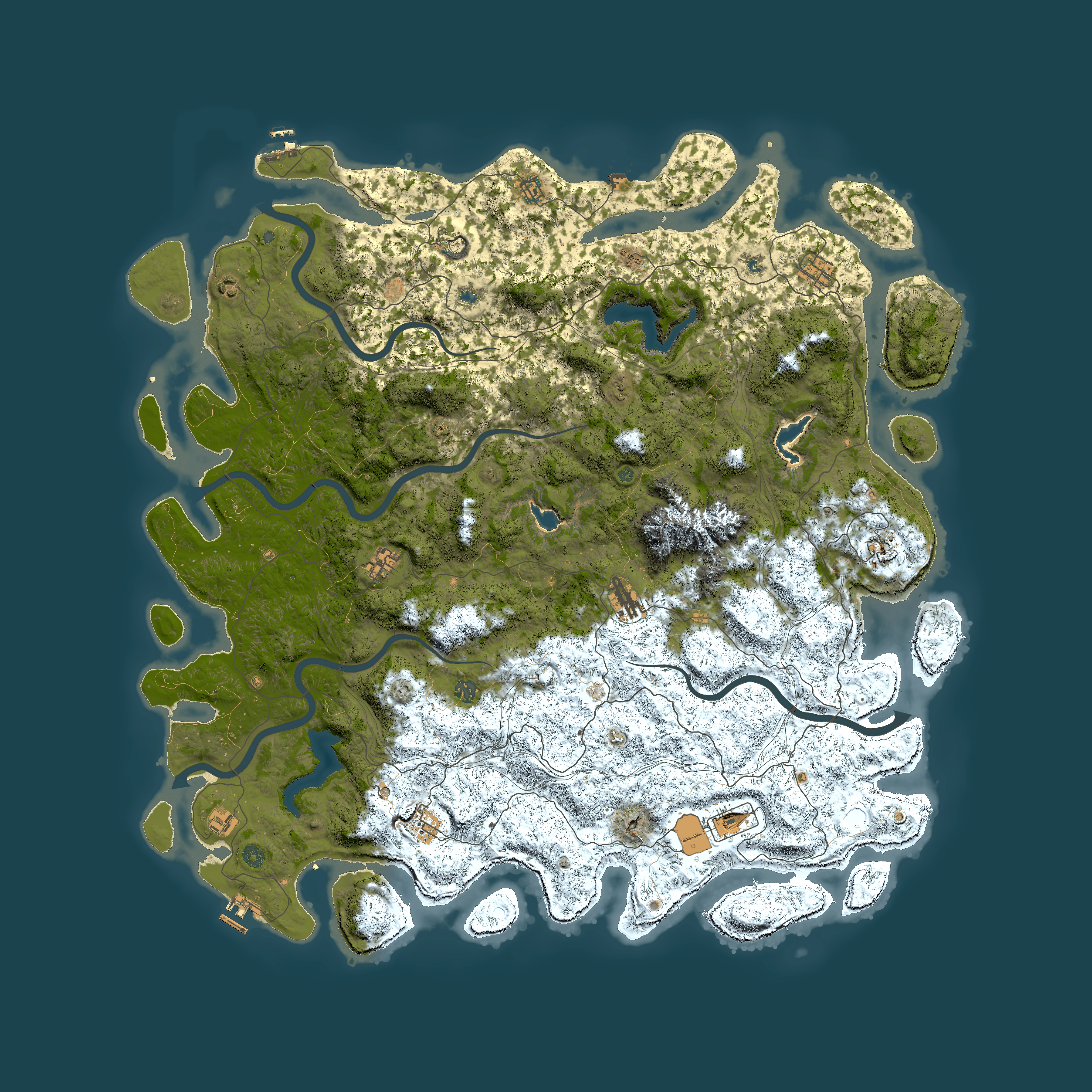 Full top-down render of Rust map seed 1890305100, 5850x5850m
