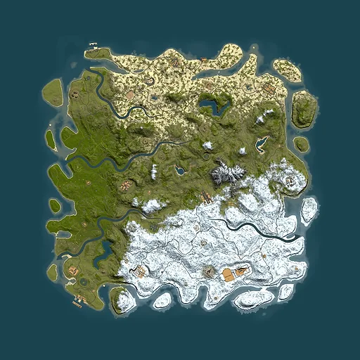 Rust map seed 1890305100, 5850x5850m top-down preview
