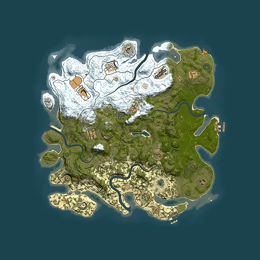 Rust map seed 1408927490, 4300x4300m top-down preview