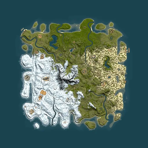 Rust map seed 434228904, 5400x5400m top-down preview