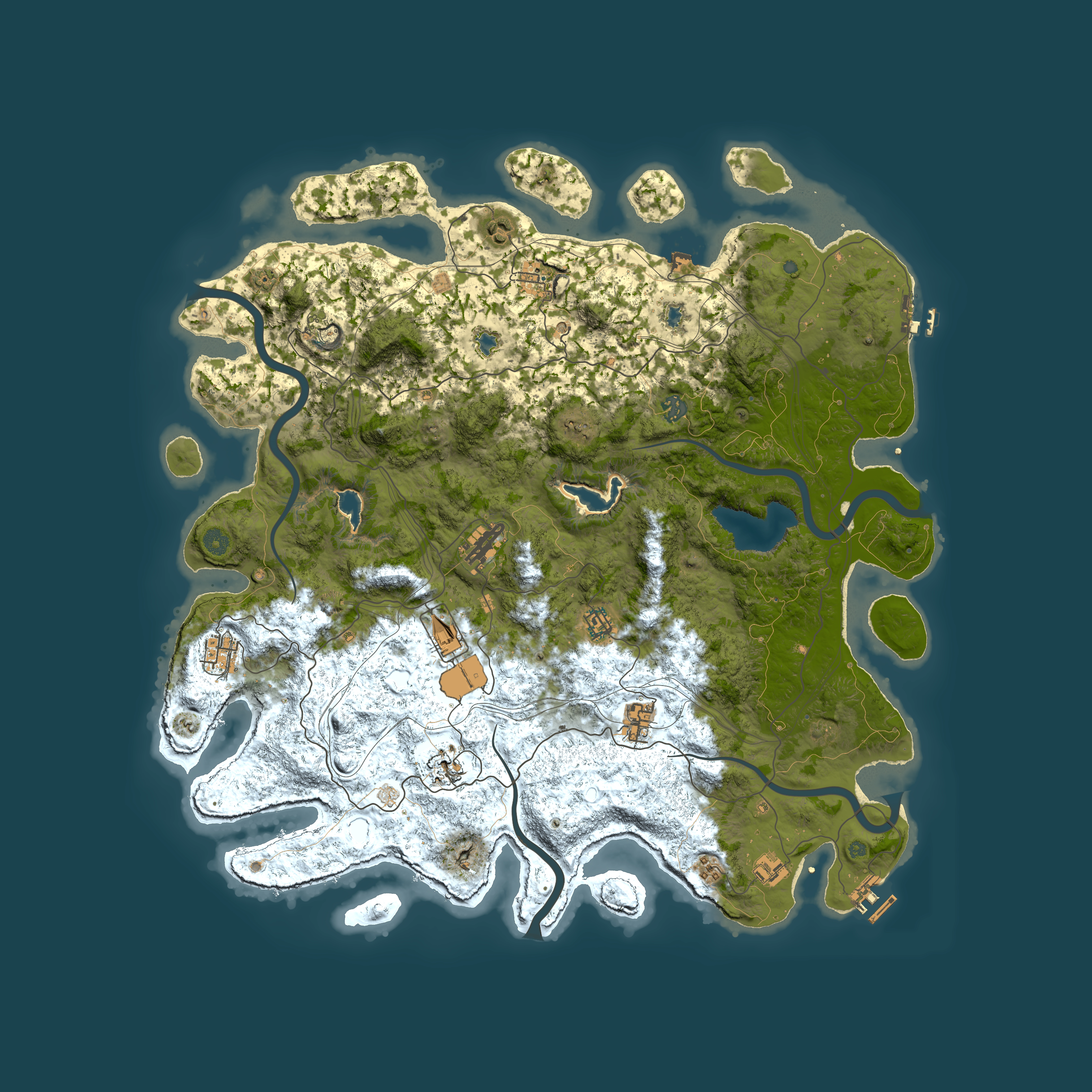 Full top-down render of Rust map seed 1267569767, 4950x4950m