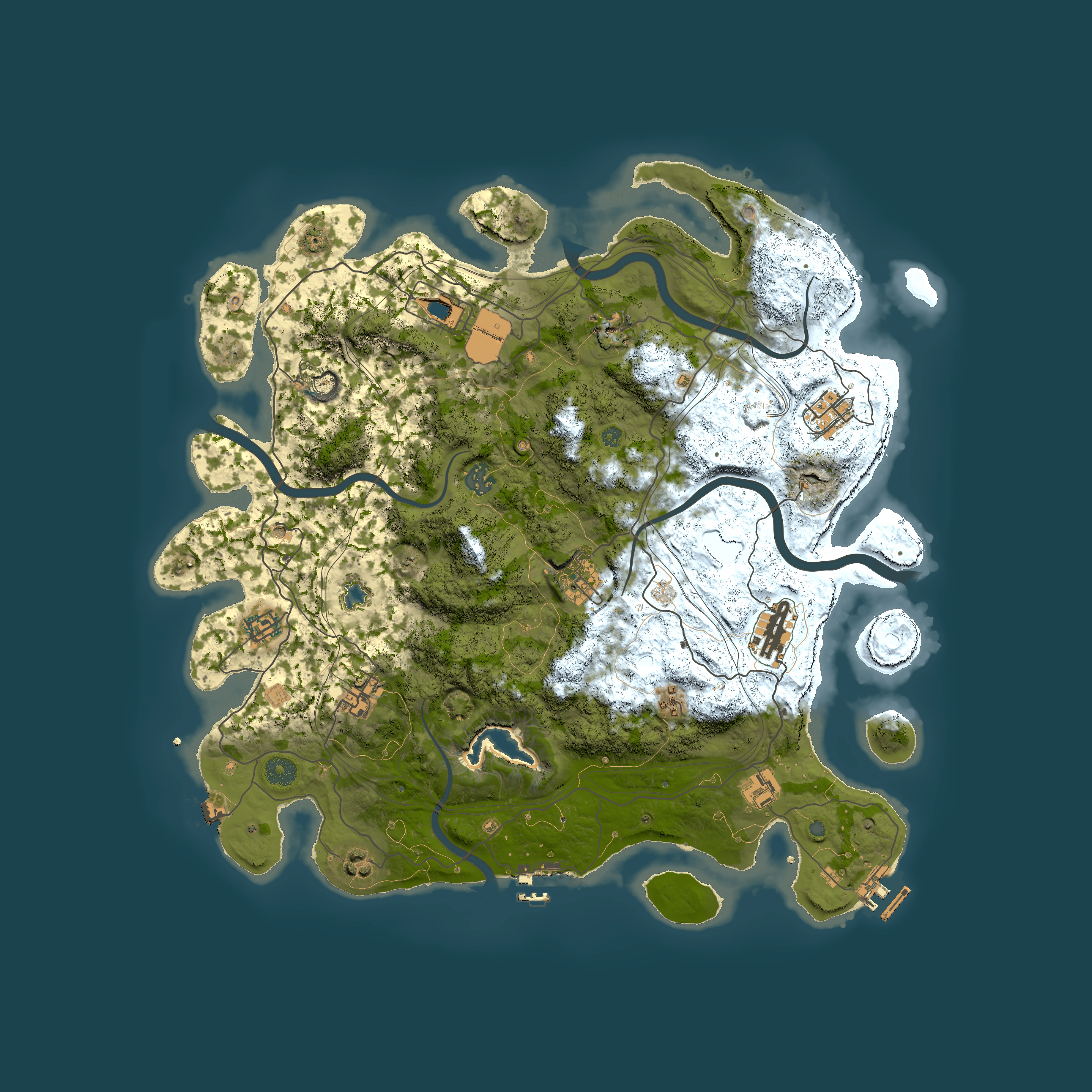 Full top-down render of Rust map seed 1988563309, 4300x4300m