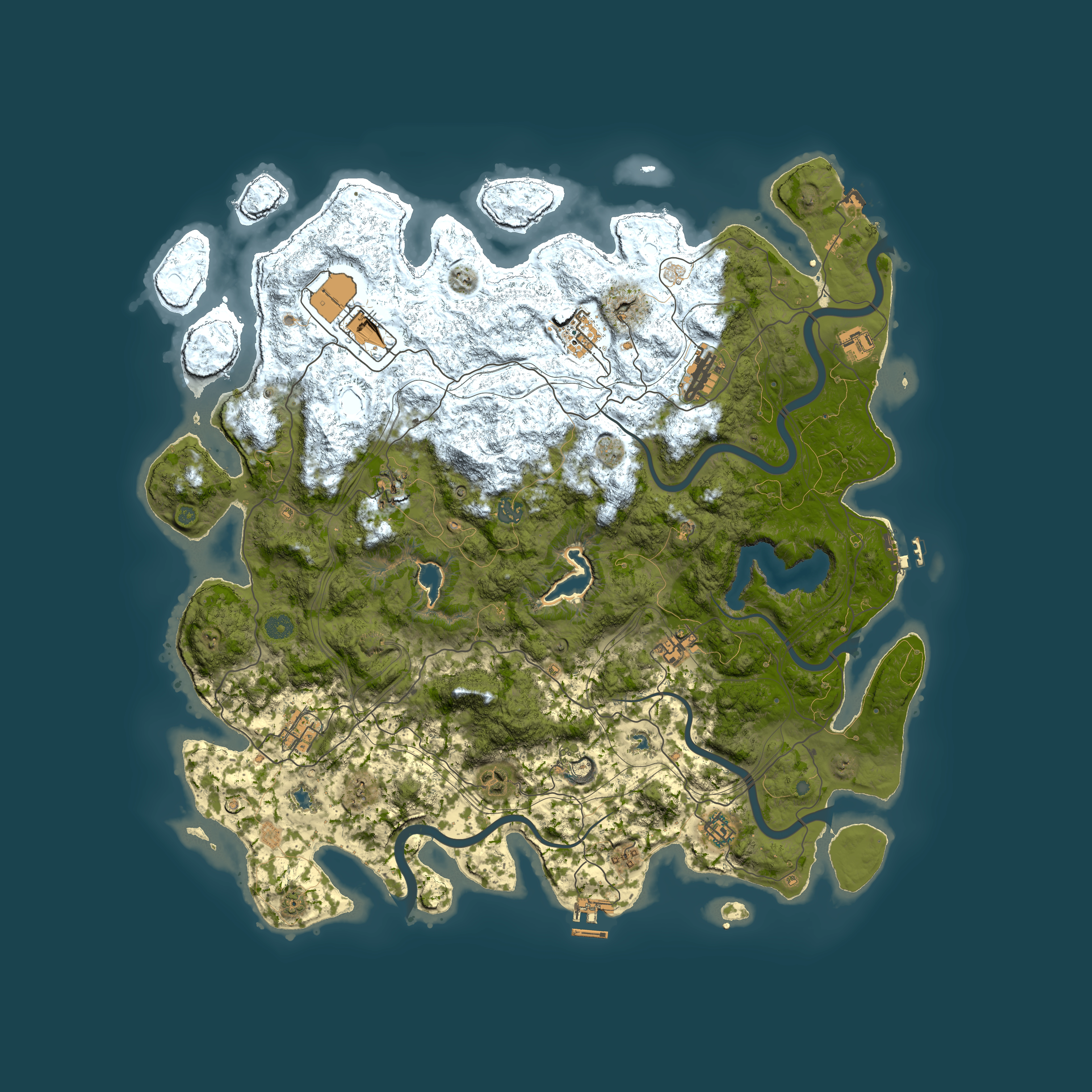 Full top-down render of Rust map seed 2141484237, 4850x4850m