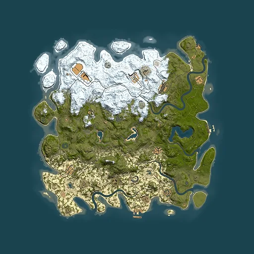 Rust map seed 2141484237, 4850x4850m top-down preview