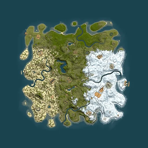 Rust map seed 956124288, 4900x4900m top-down preview