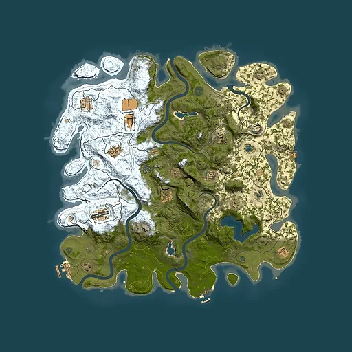 Rust map seed 1262370921, 4550x4550m top-down preview
