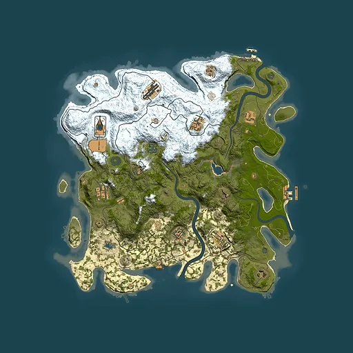 Rust map seed 221182246, 4050x4050m top-down preview