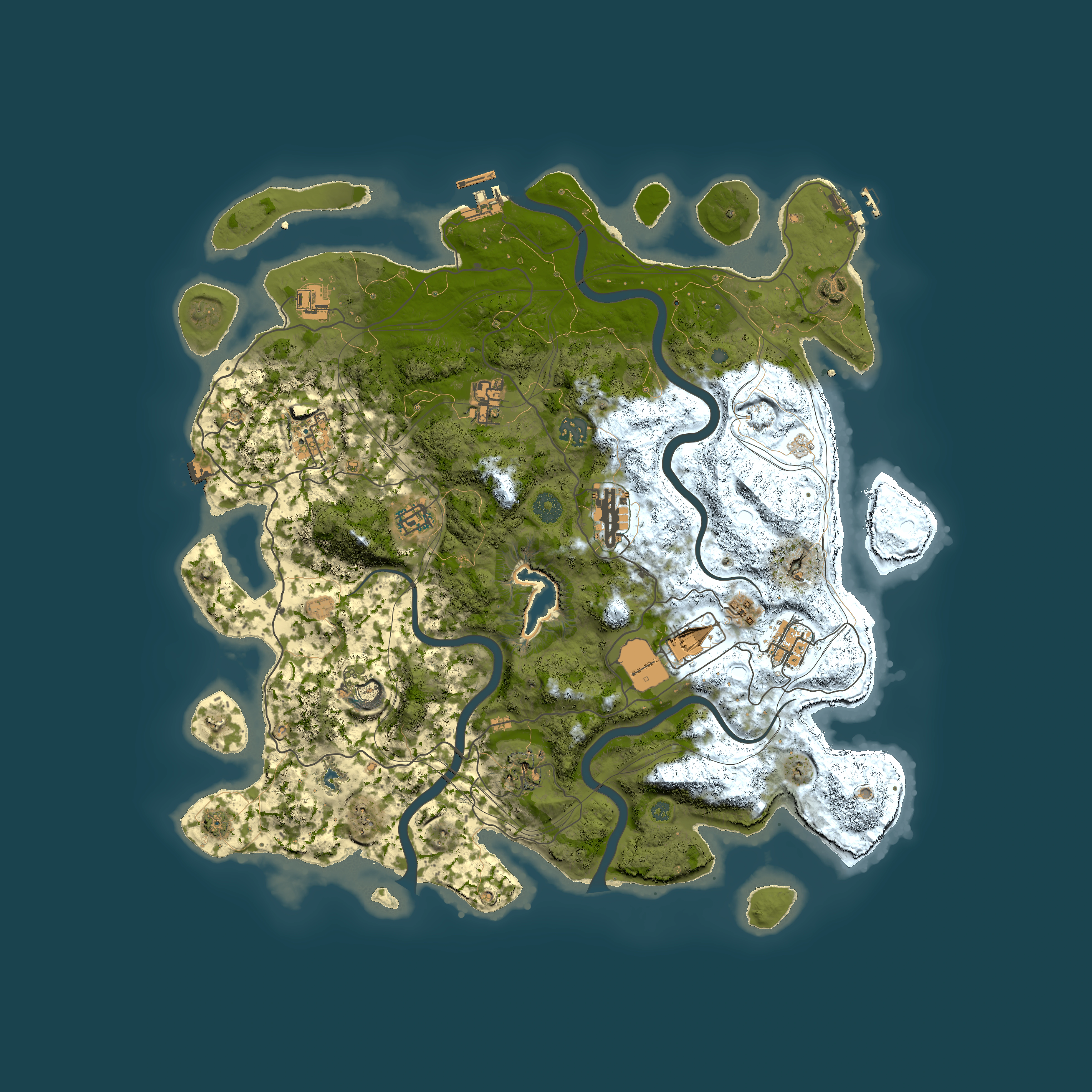 Full top-down render of Rust map seed 1741539554, 4300x4300m