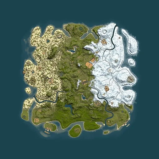 Rust map seed 1592283199, 4900x4900m top-down preview