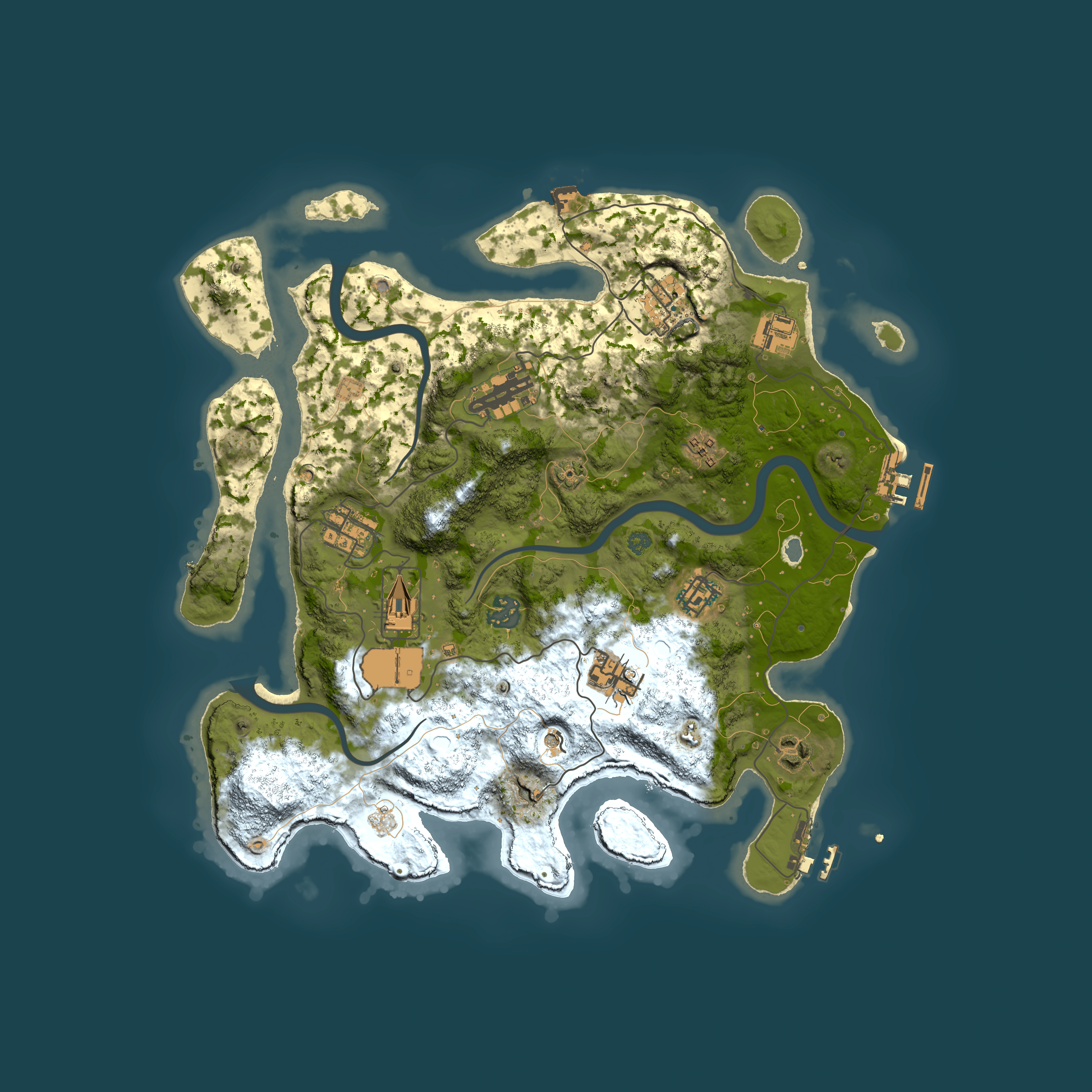 Full top-down render of Rust map seed 1508510508, 3650x3650m