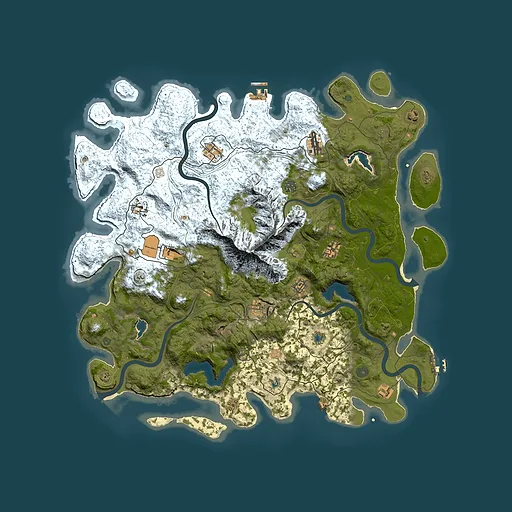 Rust map seed 930047496, 5000x5000m top-down preview