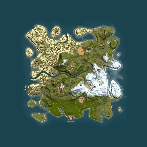 Rust map seed 594986635, 3600x3600m top-down preview