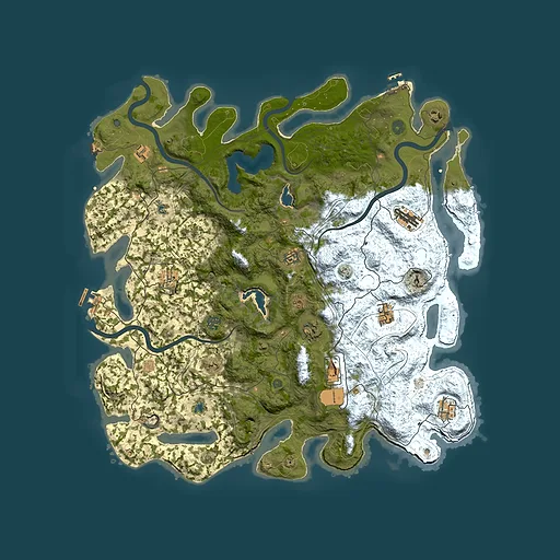 Rust map seed 254900132, 4800x4800m top-down preview