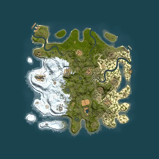 Rust map seed 812813827, 3800x3800m top-down preview