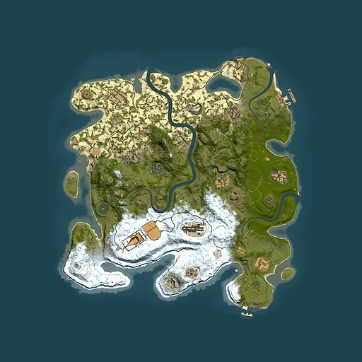 Rust map seed 460228411, 3800x3800m top-down preview