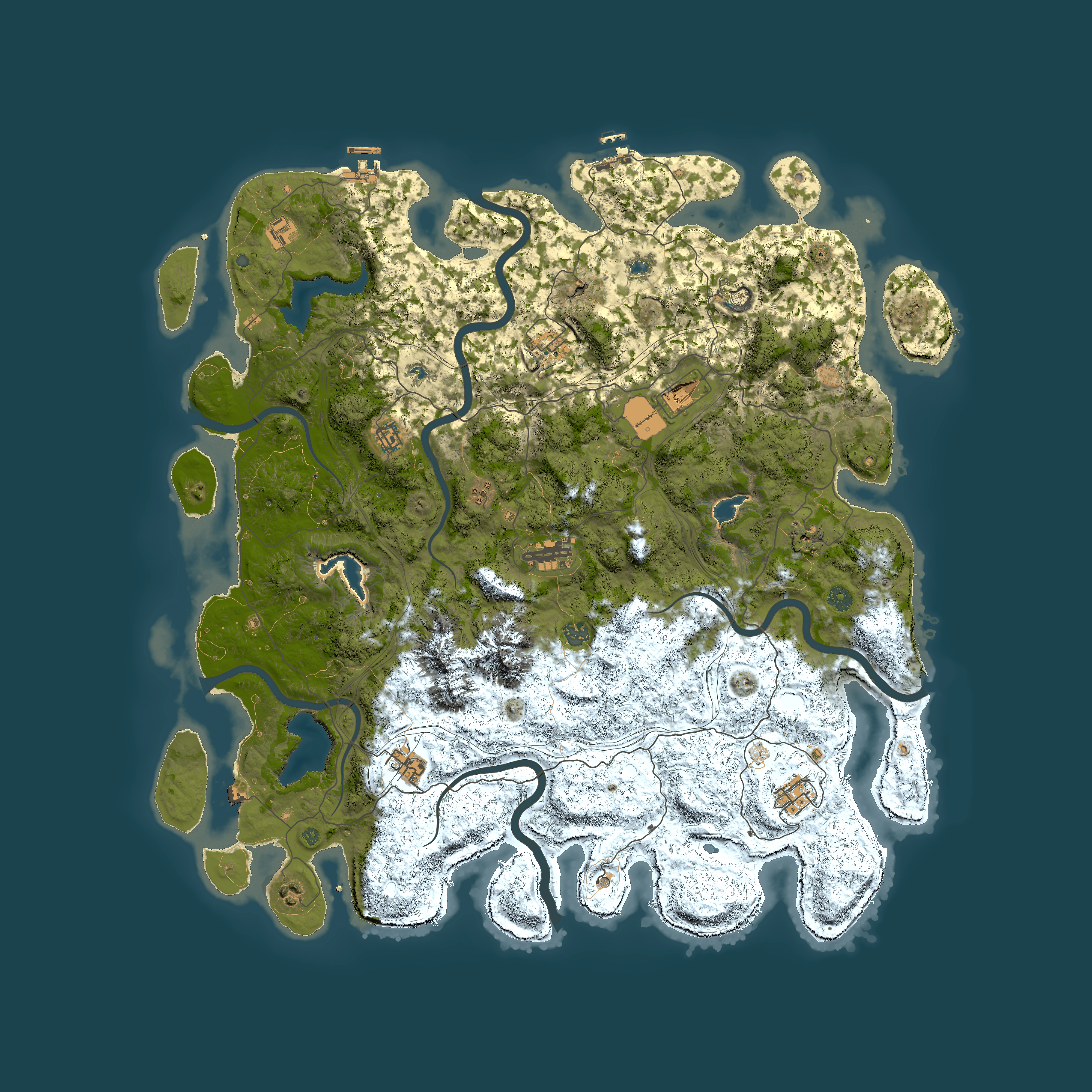 Full top-down render of Rust map seed 1678248438, 5250x5250m